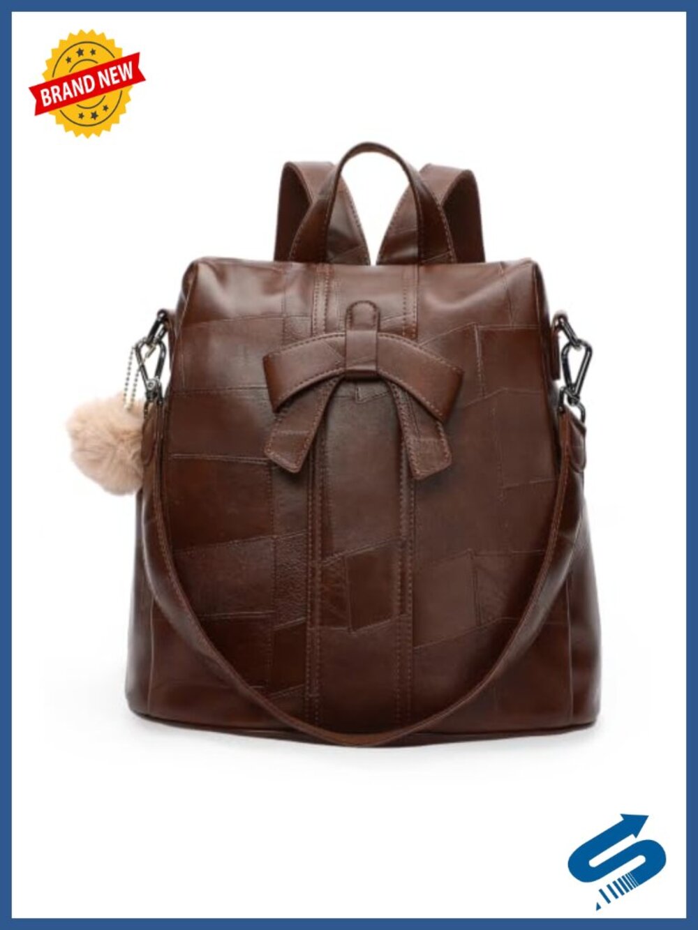 Anti-Theft Backpack Purse PU Leather Convertible Shoulder Bag